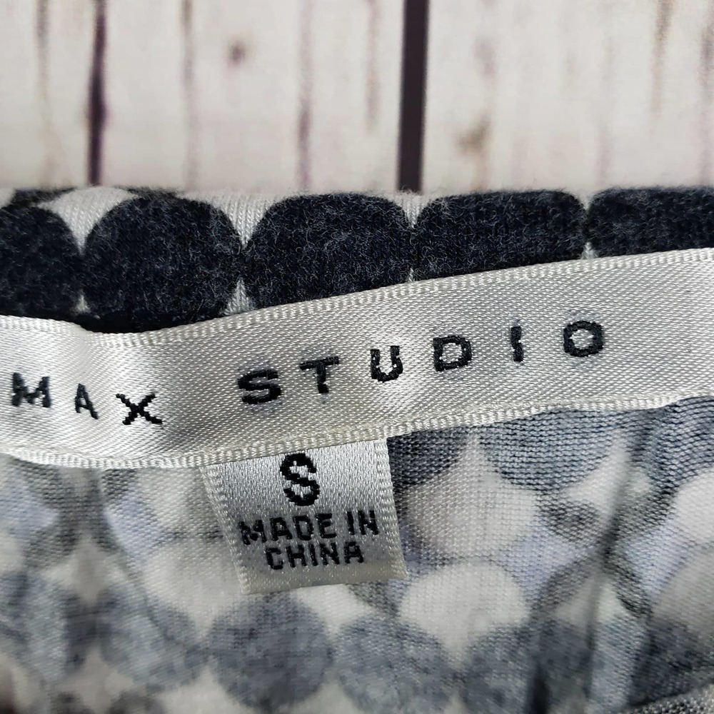 Max Studio Maxi Skirt Womens Sz Sm Pull On Long Stretch Waist Checkered Black - Picture 6 of 6